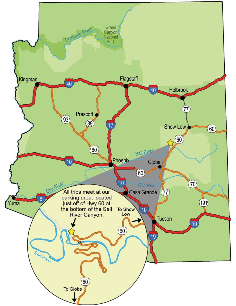 32 Map Of Arizona Rivers Maps Database Source