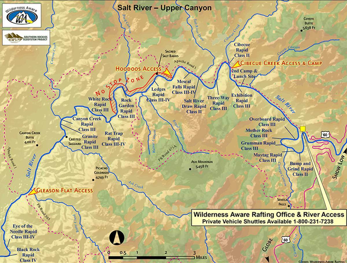 Salt River Tubing Map