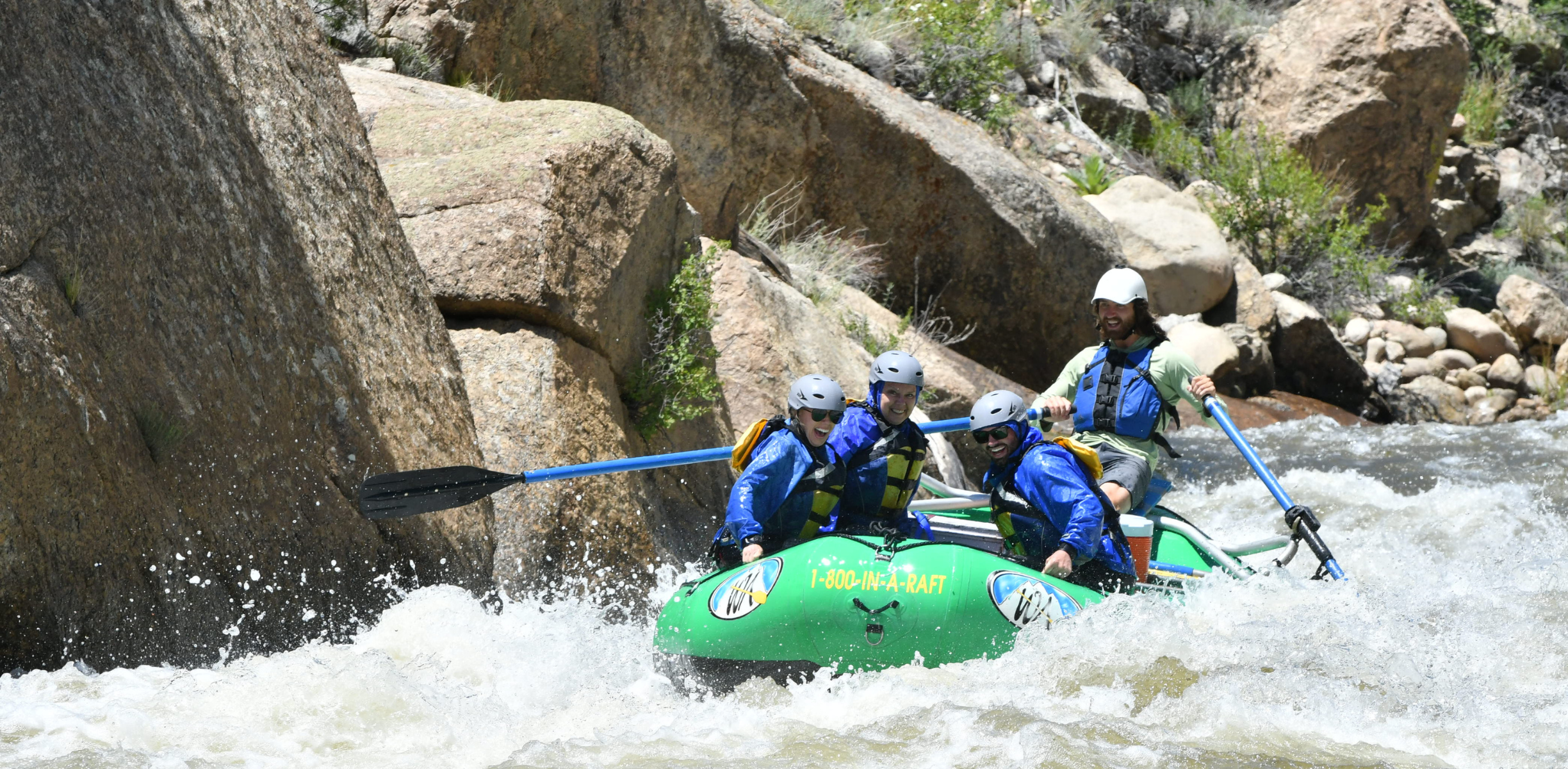 People raft the Browns canyon section of the Arkansas river