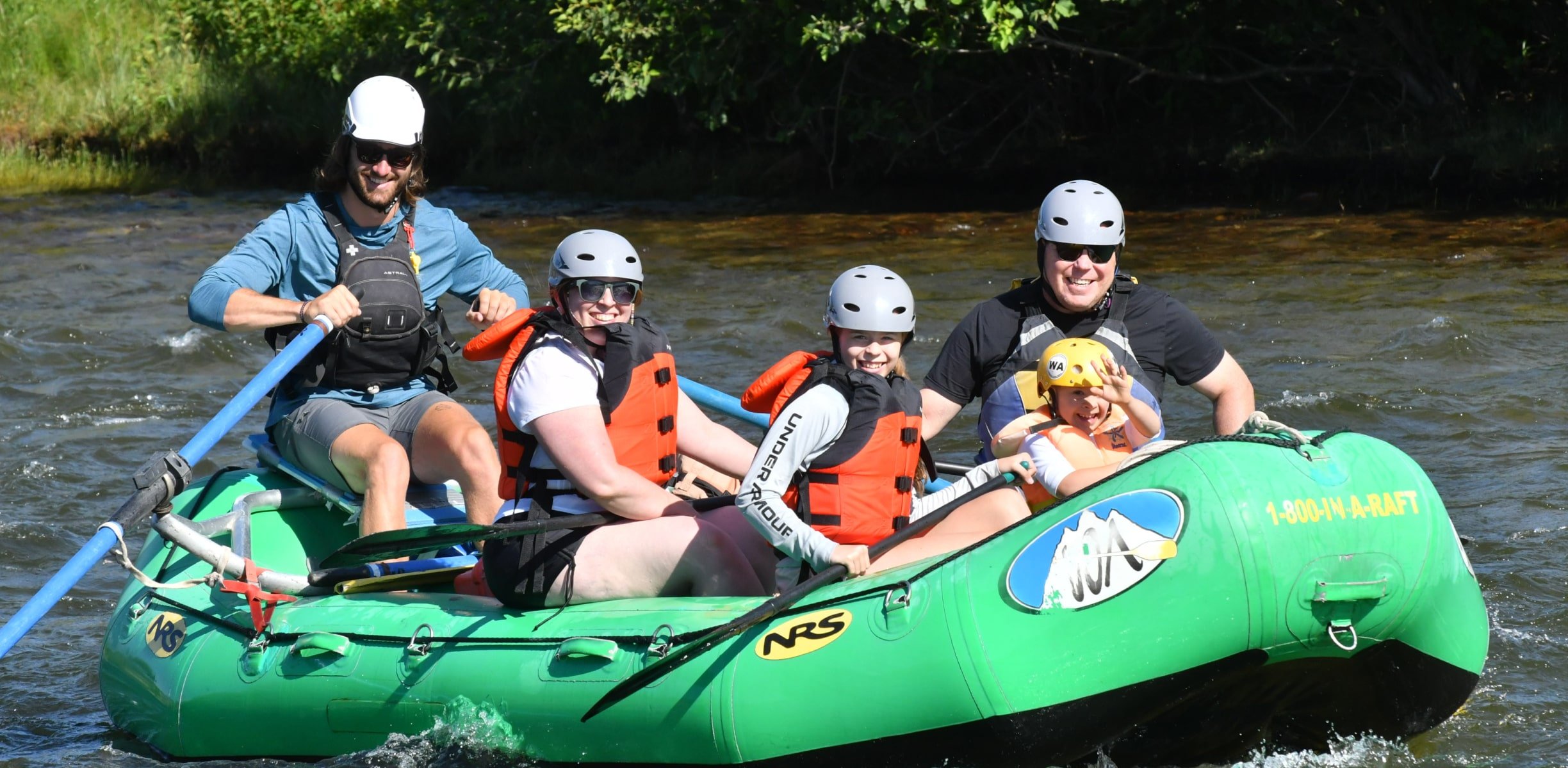 A family rafting in colorado