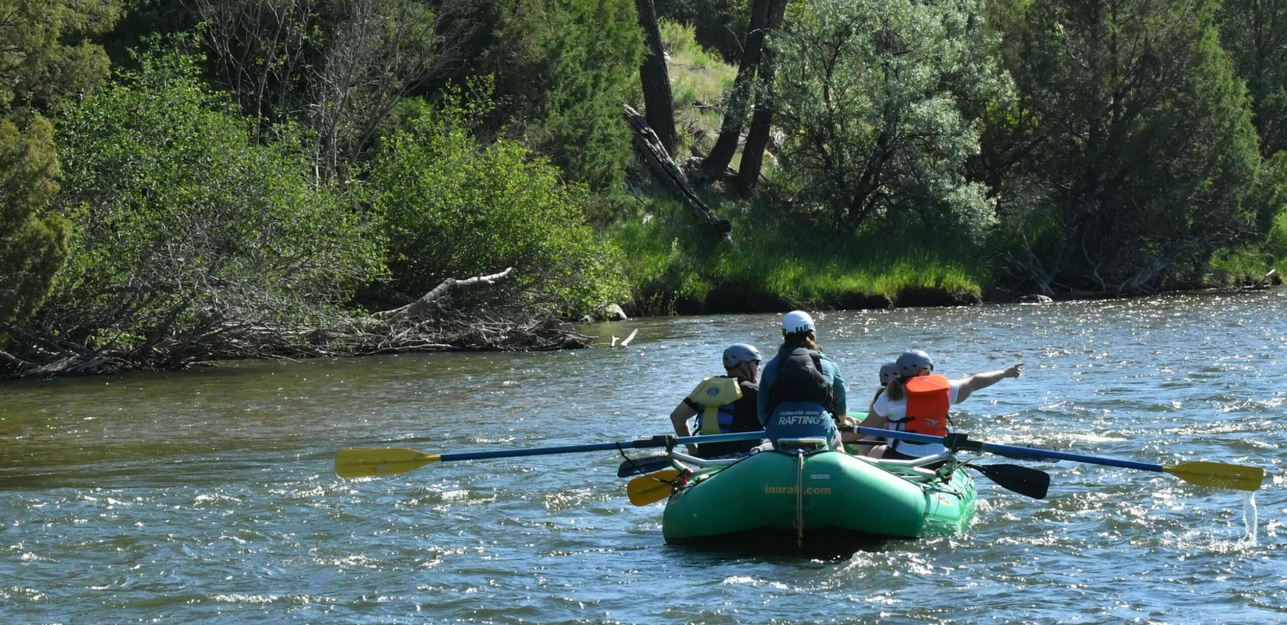 A scenic float trip on a raft in Colorado