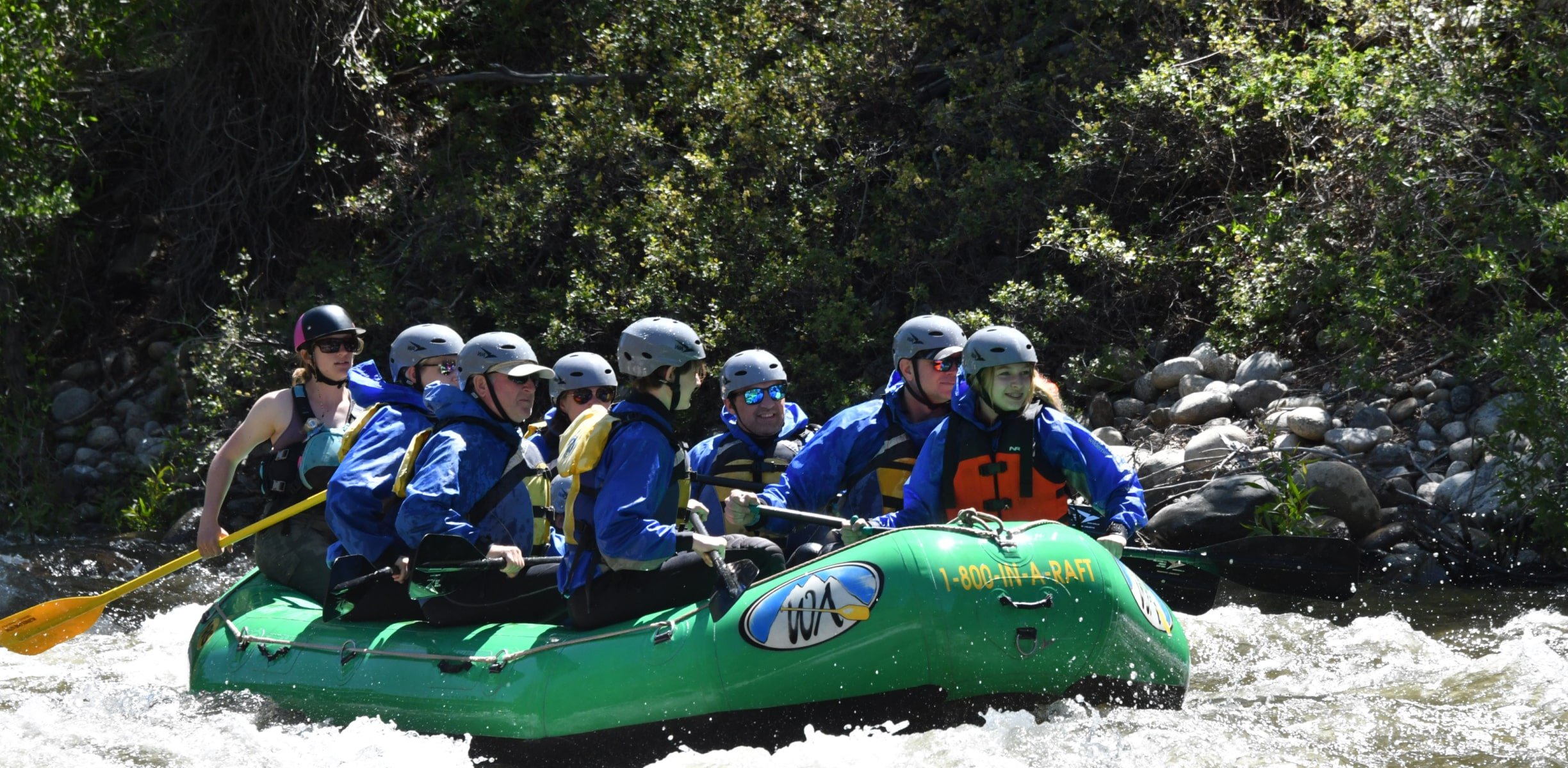 A family rafting in colorado