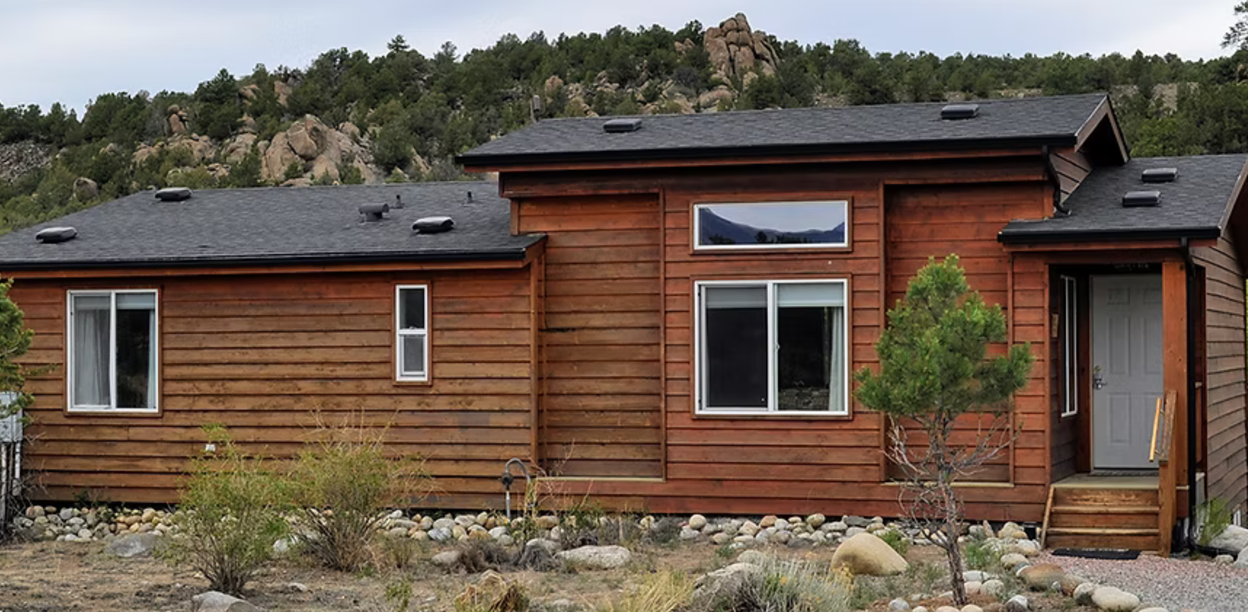 A wooden cabin in the scenic buena vista, Colorado