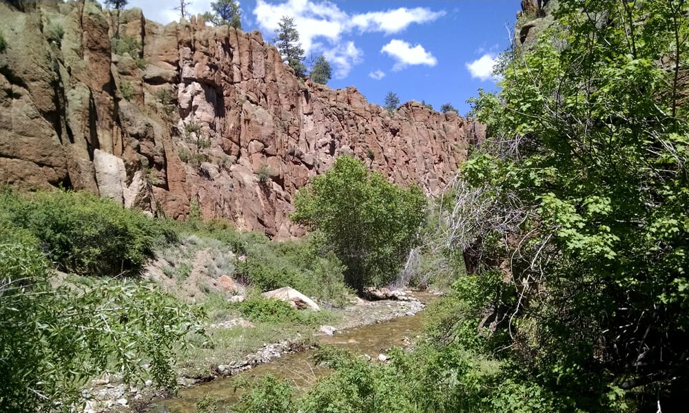 Scenic view of the Browns Canyon monument, a striking rock formation visible during rafting trips on the Arkansas River in Colorado, showcasing the natural beauty of the area.